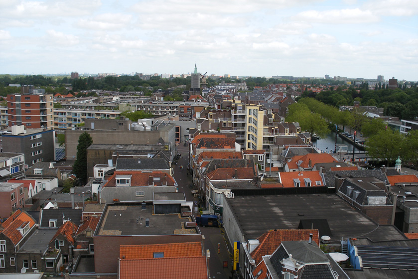 Een aantal foto's van Vlaardingen genomen vanaf de toren van de Grote Kerk